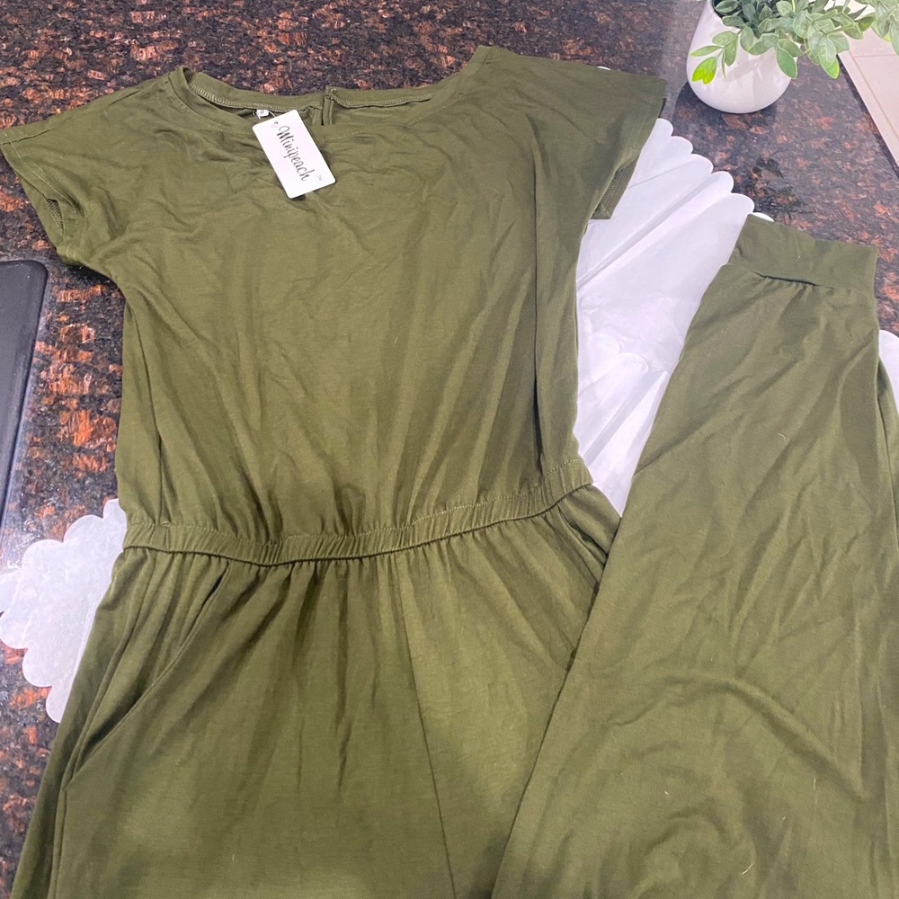 Brand New Green Jumpsuit / Romper